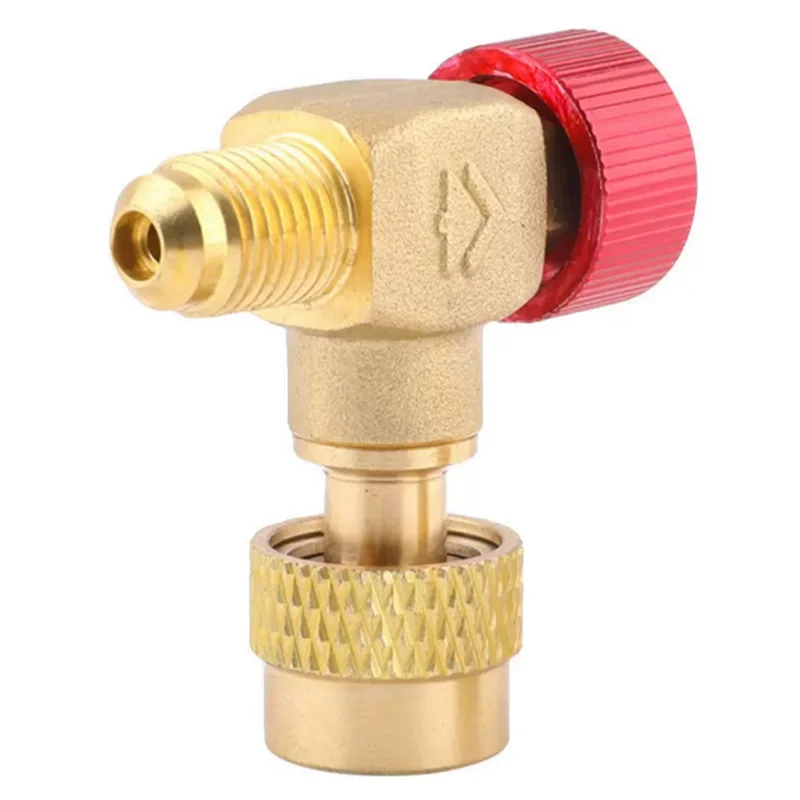 B97A-HS Right Angle Air Conditioner Safety Valve 90 Degree Copper R22/32/410 Fluorine Refrigerant Adapter