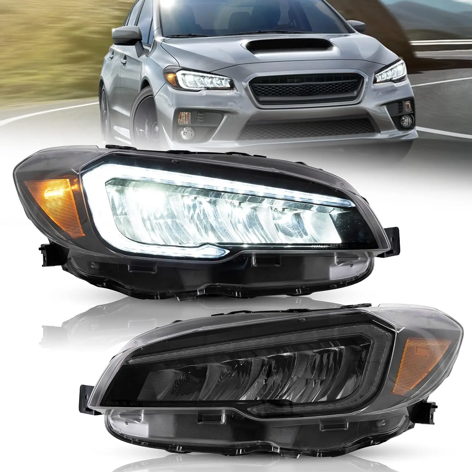 

LED Headlights for Subaru WRX 2015-2021 with Startup Animation Dynamic Turning Front Head Lamps