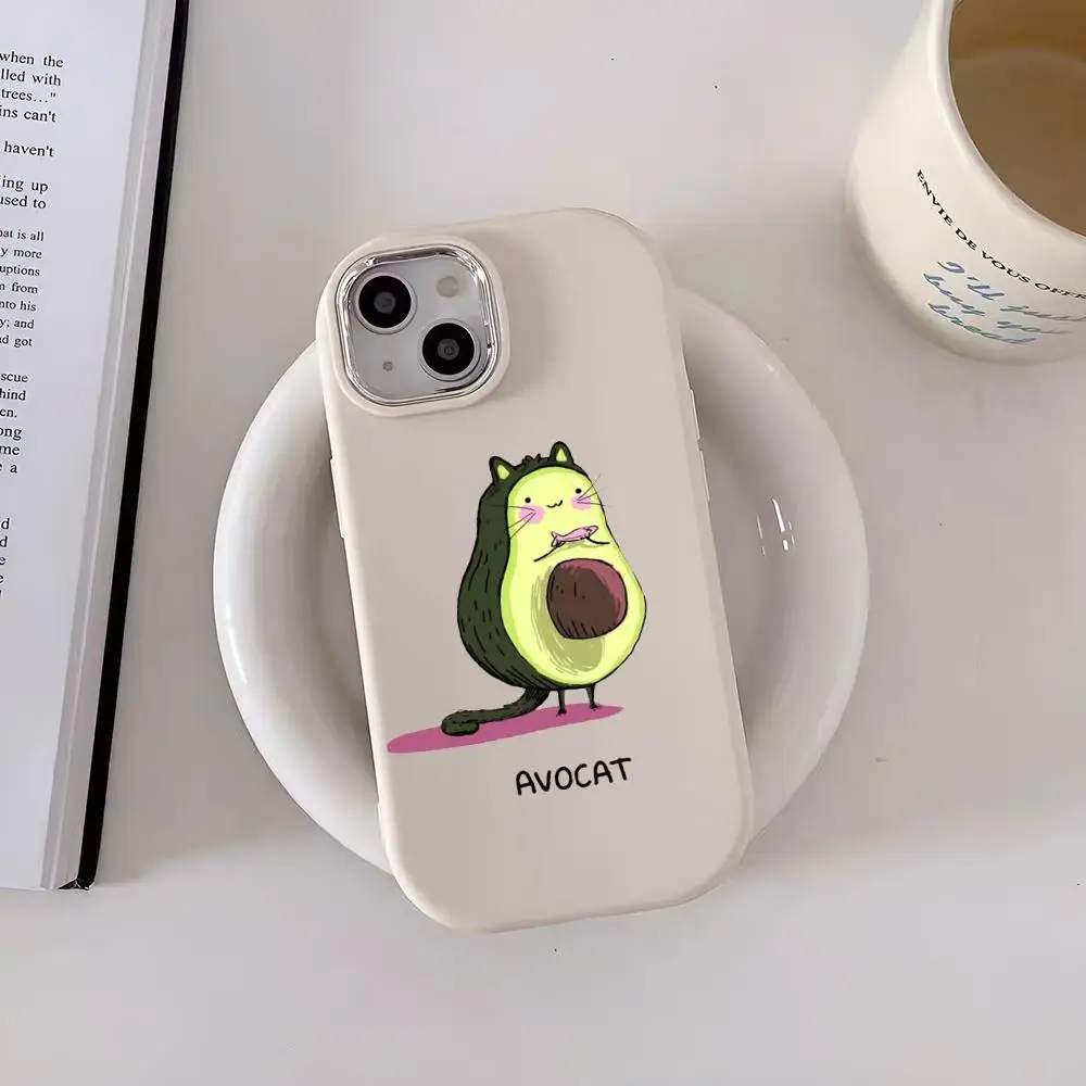 Cartoon Lovely Avocado Mouse Pad Stepping On Shit Bulky Oversized Large-Frame White Chubby Suitable For IPhone 16 15 14 13 12