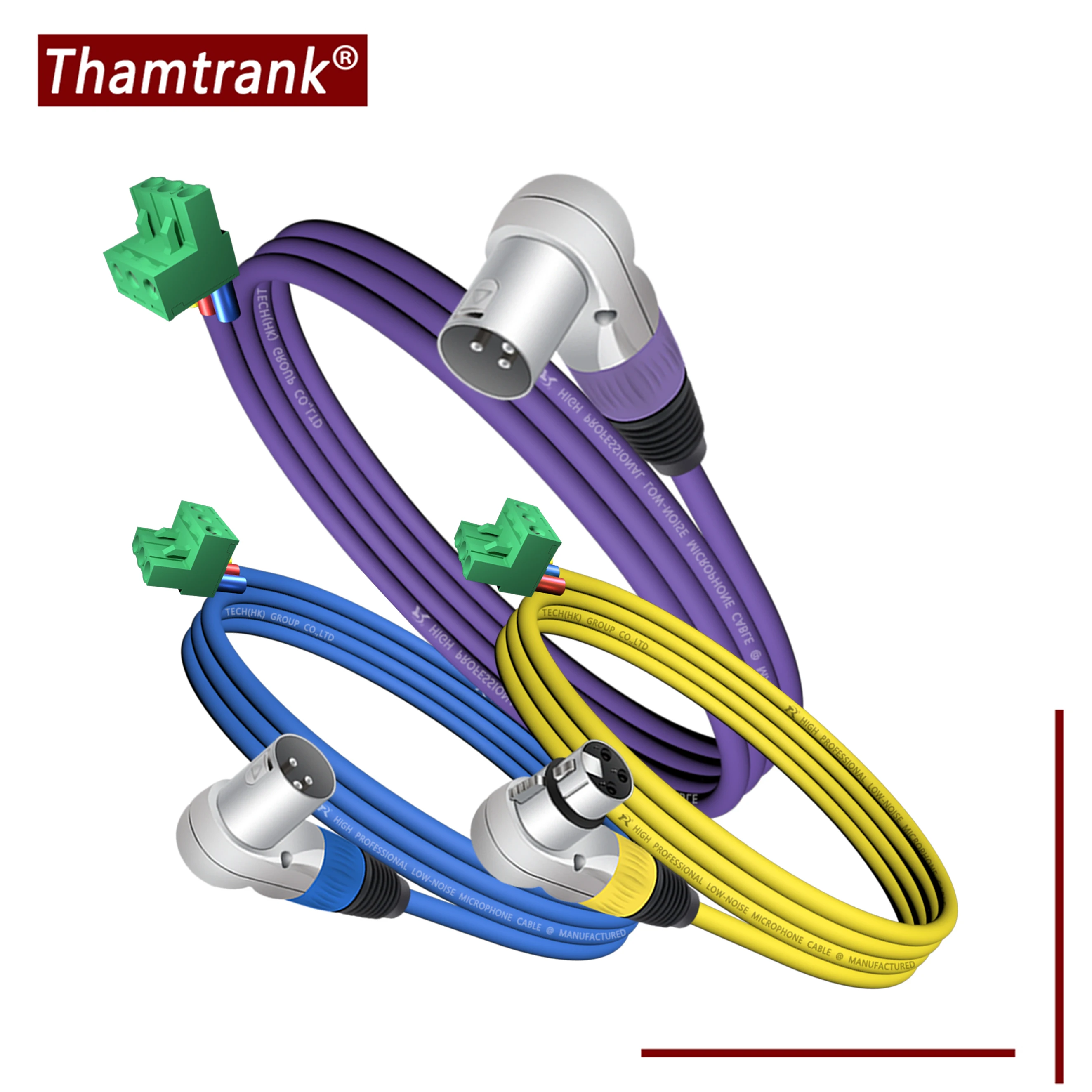 Phoenix Port link from 90° L-shaped XLR M/F Interconnect Wire,Black Ribbed Textured Tail Sleeve,stable audio signal transmission