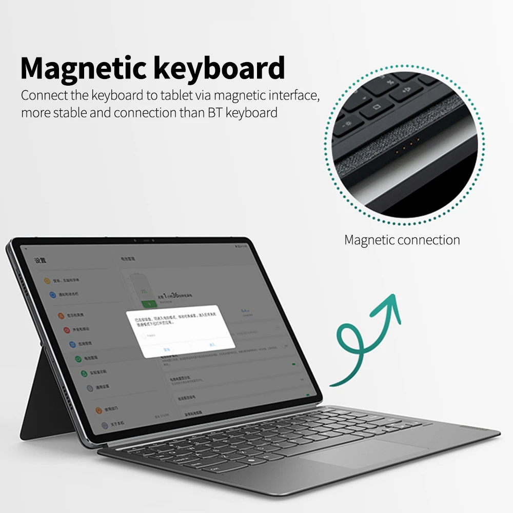 

BT Wireless Tablet Keyboard Tablet Case Set Magnetic Separate for Lenovo Xiaoxin Pad Plus 11 Inch Full Function Keypad Touchpad