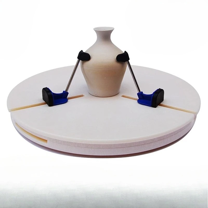 

Portable Pottery Machine Turntable Clamp Pottery, White Ceramic Pottery Trimming Turntable Tools Sculpting Clamp Repair Tools