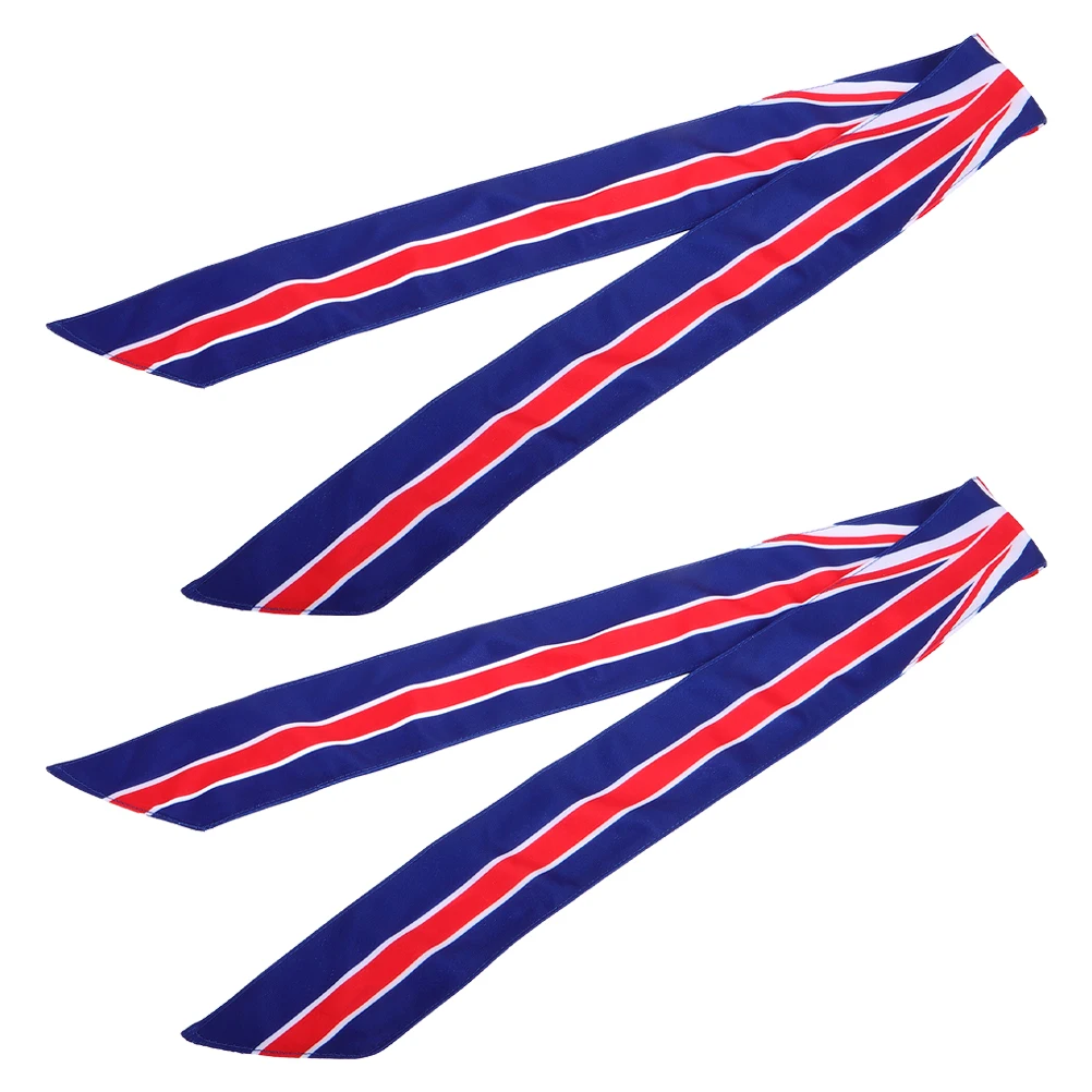 

2pcs Sports Headbands Sweatbands for Men Women Basketball Football Athletic Headband Bandanas Polyester Britain Flag Red Blue
