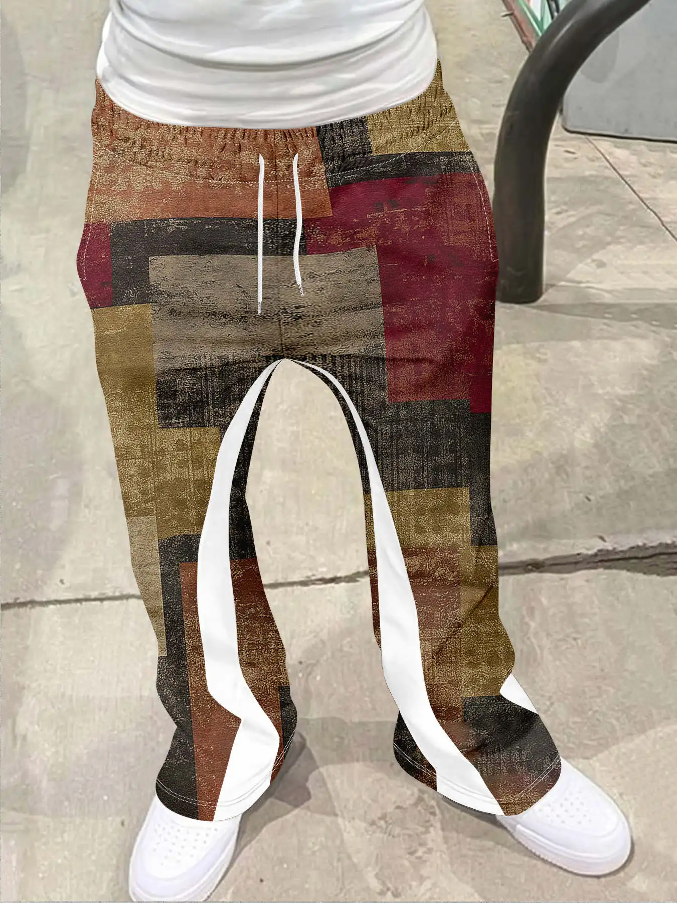 

Y2k расклешенные брюки мужские свободные брюки с 3D принтом повседневные спортивные штаны со средней талией спортивная женская одежда уличная одежда винтажные брюки в стиле хип-хоп