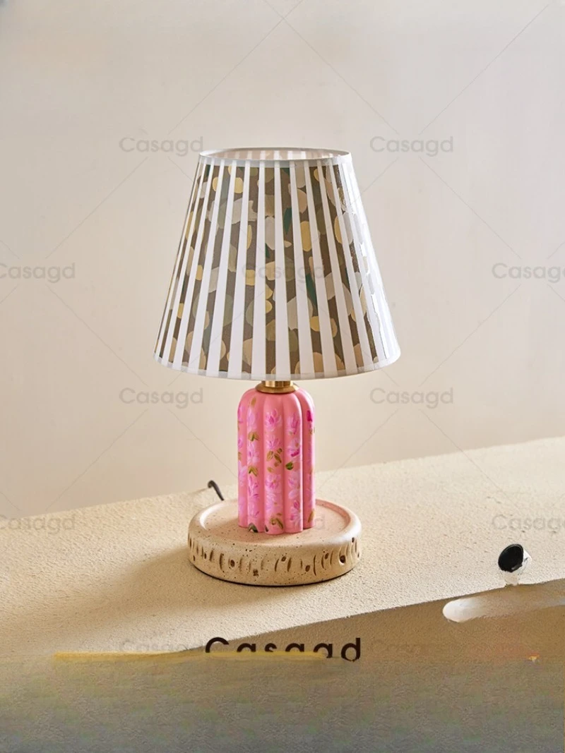 

Flowering Brocade Flower Desk Lamp Rural Pastoral Modern Simple Bedroom Bedside Homestay Atmosphere
