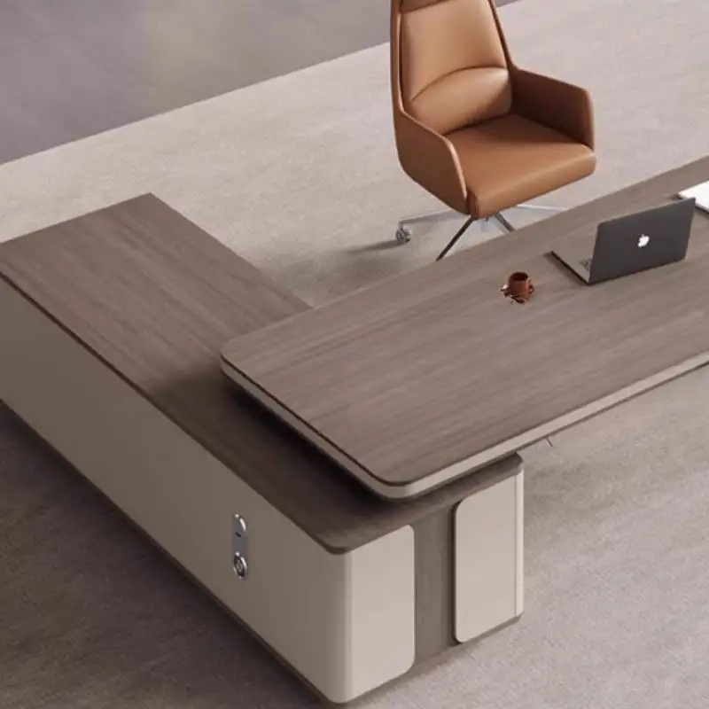 مكتب تنفيذي خشبي قوي حديث فاخر كبير قابل للتعديل مكتب كمبيوتر قائم للدراسة طاولة محطة عمل Scrivania