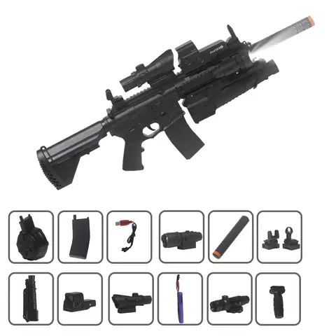 Gel Splatter Blaster för Orbeez med glasögon Lämplig för trädgårdsskoj och utomhusspel med lagskytte, 416 Full konfiguration 8 best sales Glock-pistol Nerf - №4