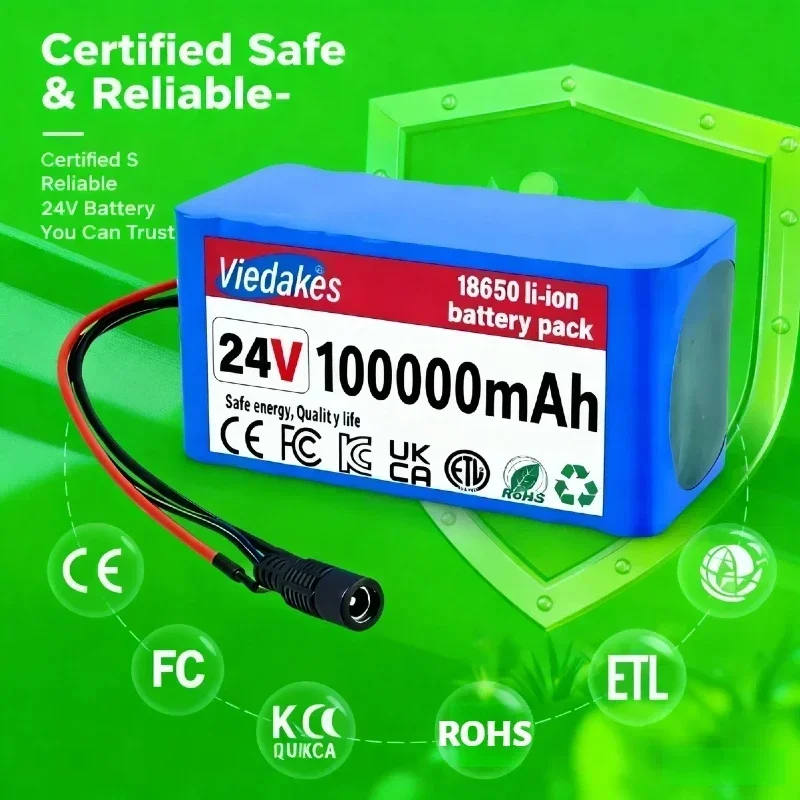 🔋 حزمة بطارية 7S3P، 24 فولت 100 أمبير 18650 بطارية ليثيوم أيون، ✅ للدراجات ذات المحركات الكهربائية، سكوتر الدراجة الإلكترونية، كرسي متحرك، بطارية سيارة لعبة 🔥 #6