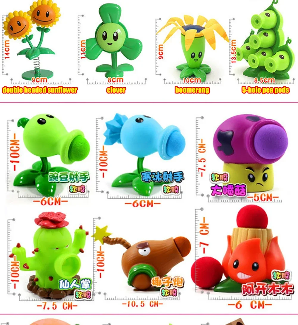 PLANTS VS ZOMBIES PVZ Pea Shooter Boss Actionfigur Modell Spielzeug Puppen Schießen Dave Allstar Spielzeug Kinder Geschenke für Jungen – Detail 21