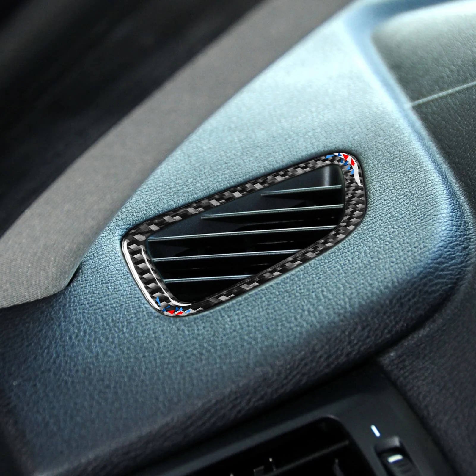 LHD Carbon Fiber Defroster Vent Demister Outlet Sticker For BMW X3 F25 X4 F26 2011-17