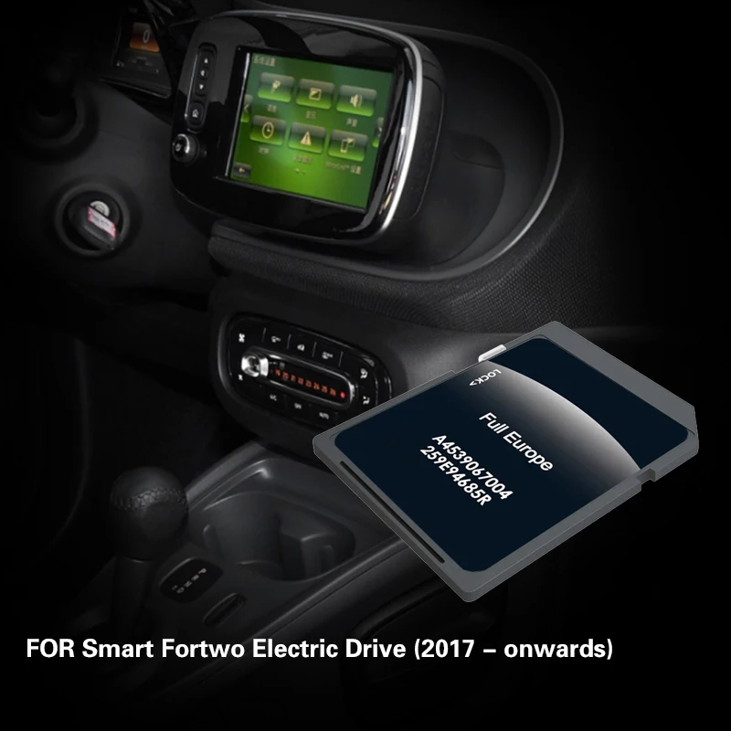 Fitting For Smart Fortwo Electric Drive (2017-onwards) Naving Card 16GB Map Version Cover Sweden Switzerland Czech Republic