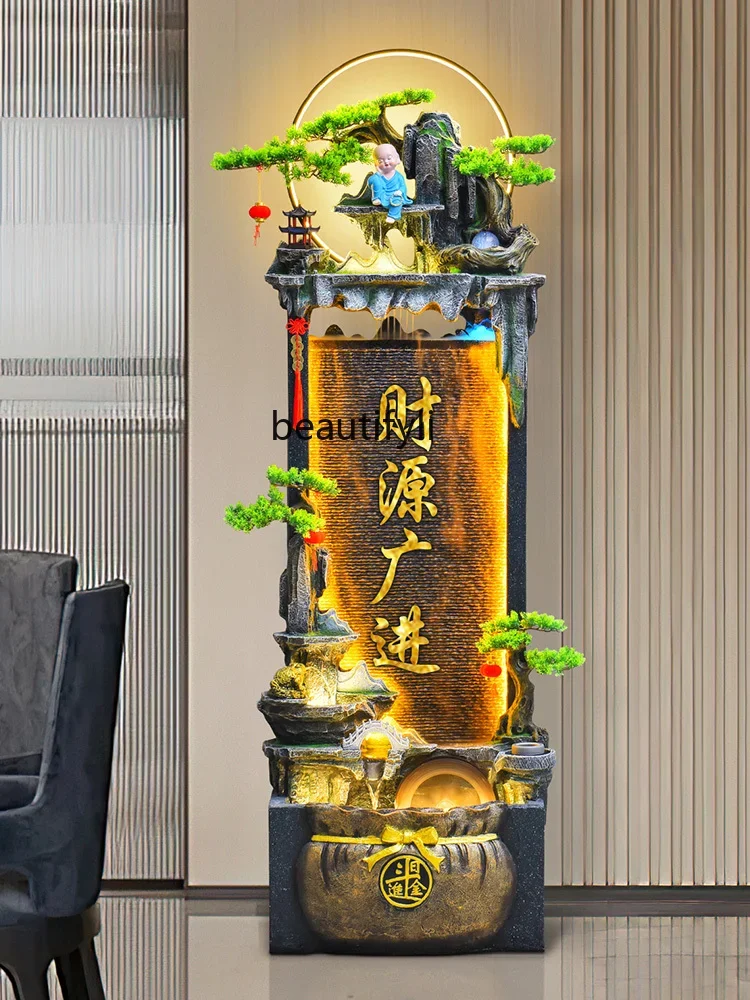 

zxqzxqArtificial Mountain and Fountain Circulating Water Landscape Living Room TV Cabinet next to Tea Room Company Gift