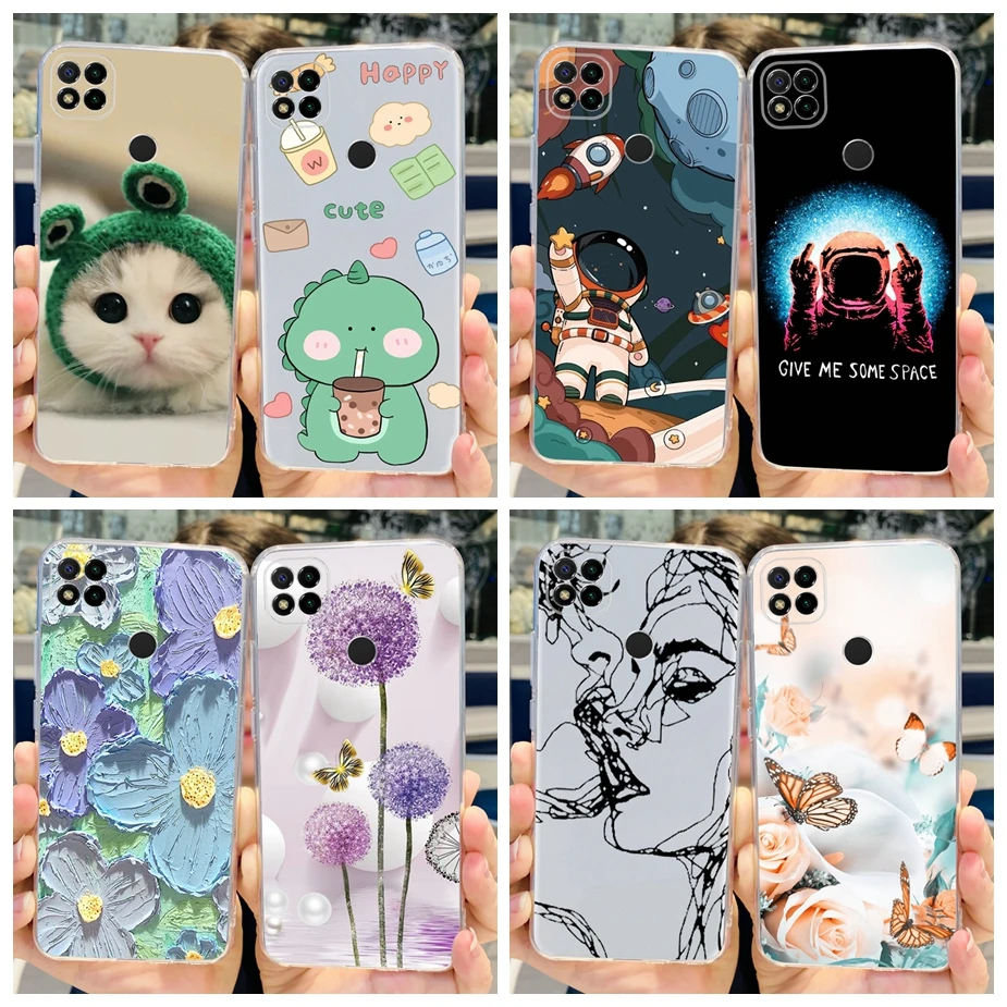 For Xiaomi Redmi 9C Case Redmi9C NFC Luxury Painted Cover Soft Silicone Phone Case For Xiaomi Redmi 9C NFC Redmi9C Fundas Bumper