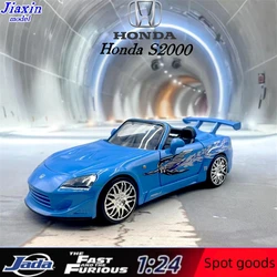 JADA 1:24 Honda S2000 Convertible Fast & Furious Alloy Car model Collection Children's gift J0001