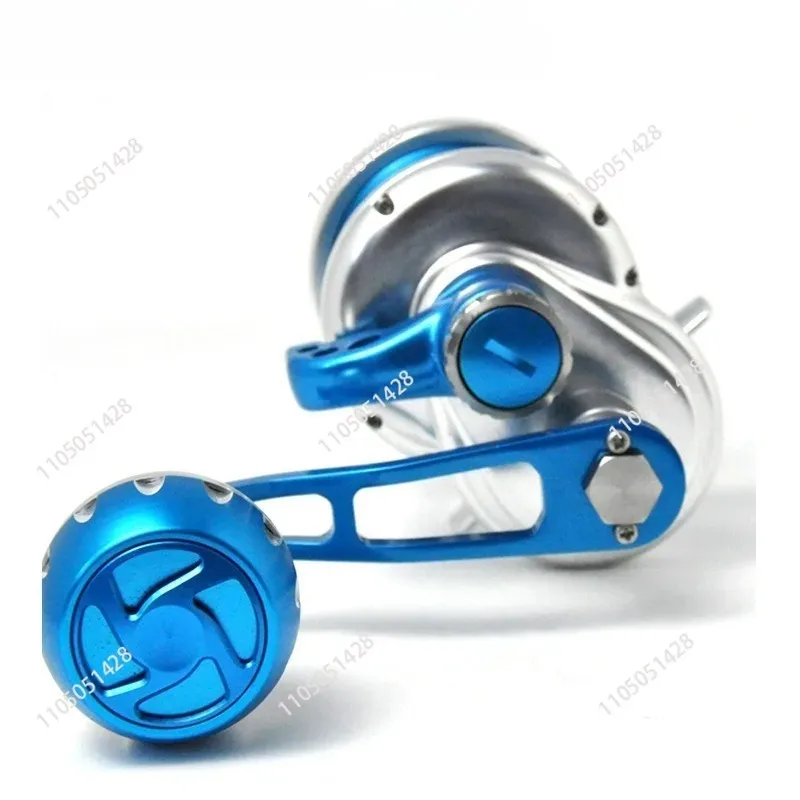 11 Ball Bearings Full Metal Drum Fishing Reel, Slow Pitch Jigging Conventional Reel, Saltwater Boat Trolling Reel