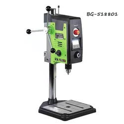 220v High Precision Bench Drill DIY Wood Metal Drilling Machine With Lighting Function Maximum Spindle Stroke 90mm