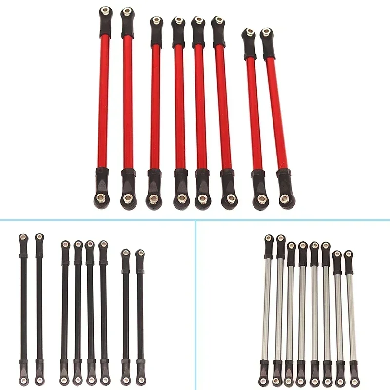 

8pcs/lot Aluminum Alloy Link Rod Unassembled Kit 313MM Wheelbase for 1/10 RC Car Crawler Axial SCX10