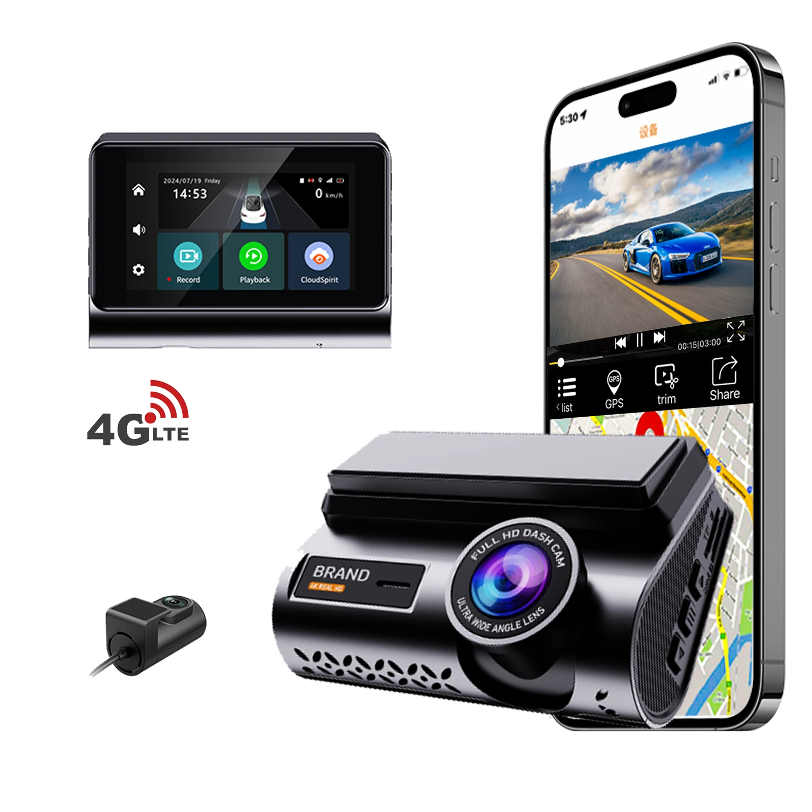 

Hot Sales Car Black Box Wifi Gps 4g 2k Dashcam Car Dvr Dual Lens Front And Rear 2k Wifi Dash Camera Hd Wifi Gps 2k 4g Dash Cam
