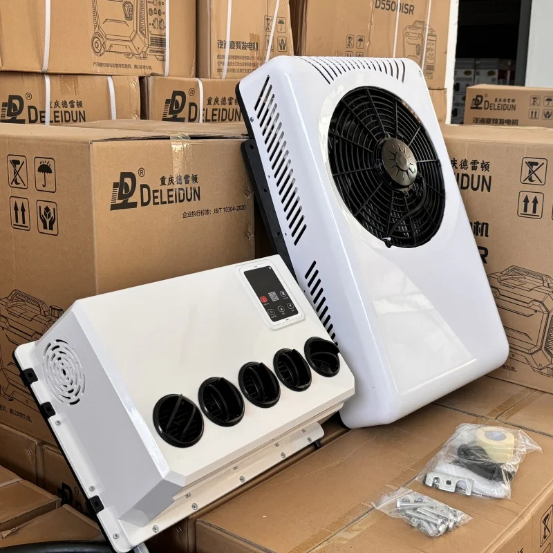 

OEM Battery Powered Roof Top Mounted Truck Air Conditioning 24v AC Unit Parking RV Roof Door Car Air Conditioning