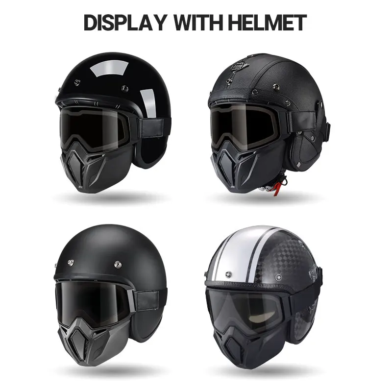 Gogle kolarskie wiatroszczelna z maską na usta ochrona UV jazda motocyklem okulary maski Motocross motocykl kask gogle maska