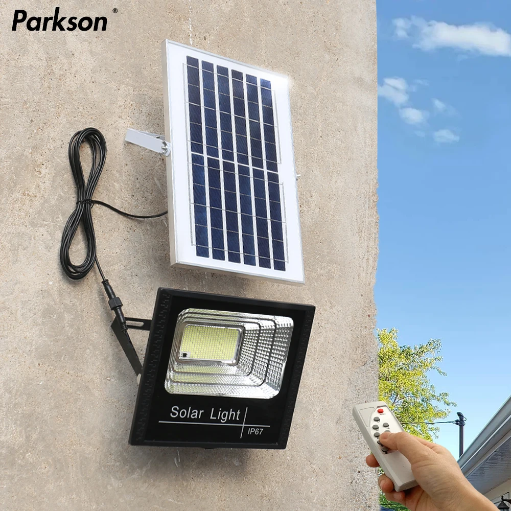 LED Solar Light Flood Lights Outdoor Solar Reflector Spotlights 50w 100w 200w 300w 500w With Remote Control For Garden Street