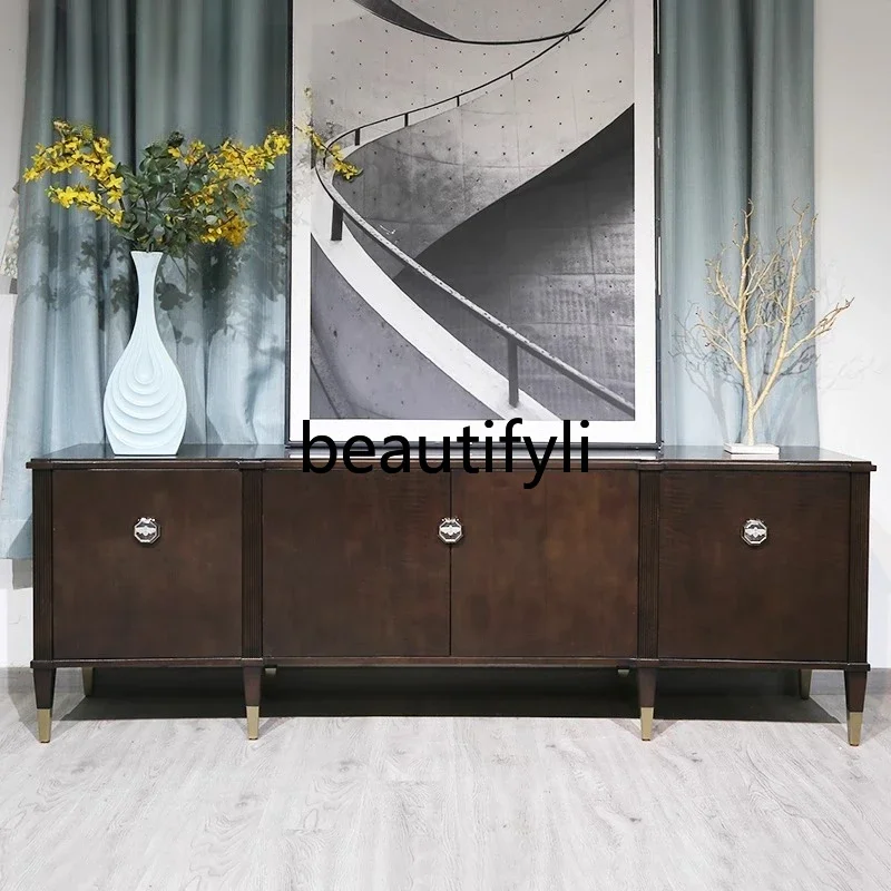 

X Light Luxury Solid Wood TV Cabinet Modern Simple Living Room Home High-end Floor Cabinet