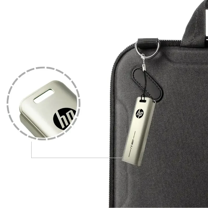 HP X796W USB Flash Drive USB3.2 64GB 128GB 256GB Push-Pull Metal Body Computer Office USB Flash Drive