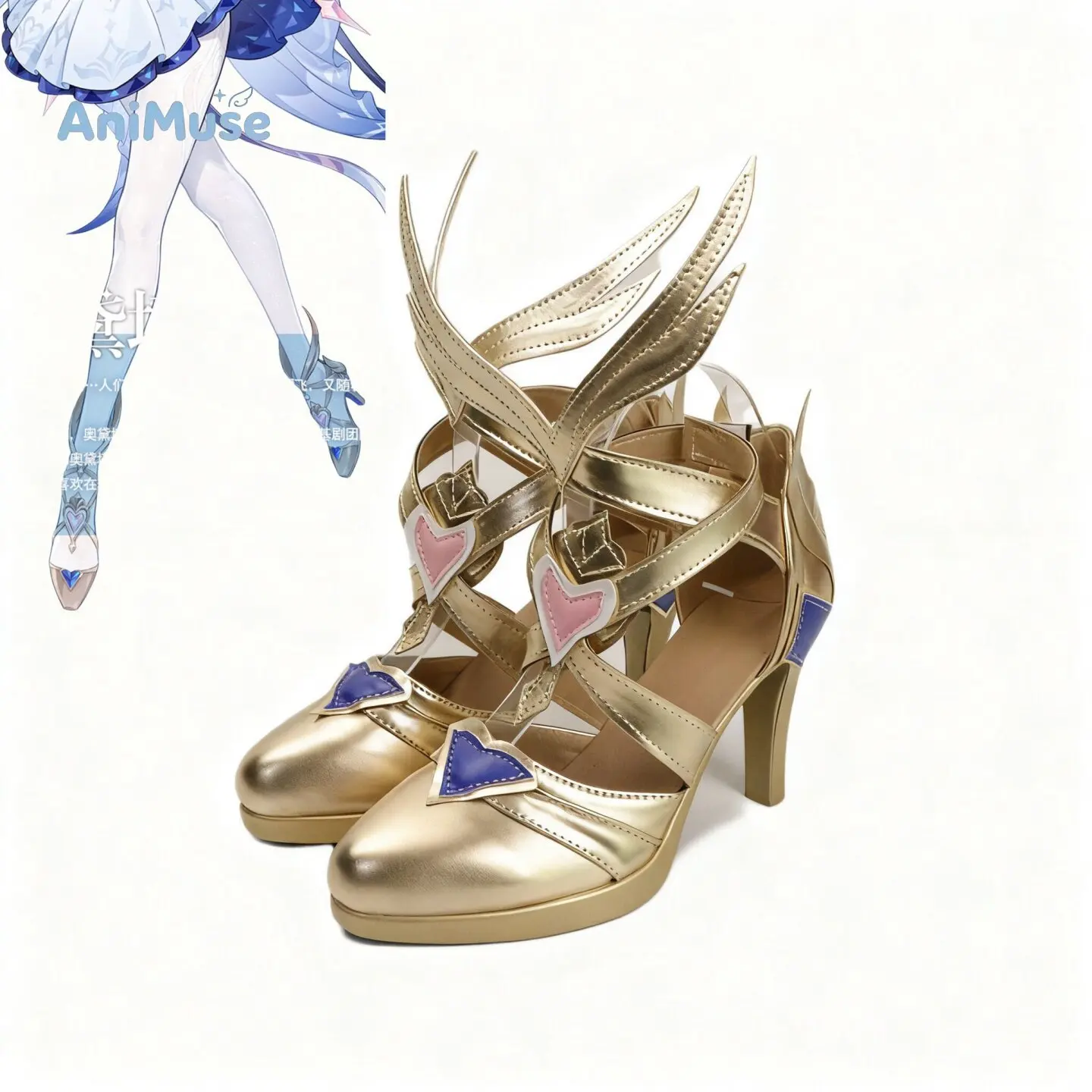 Game Genshin Impact‌ Odette Cosplay Shoes High Heels Shoes Anime Game Comic Con Prop Footwear Size 34-46 Party AniMuse view 2