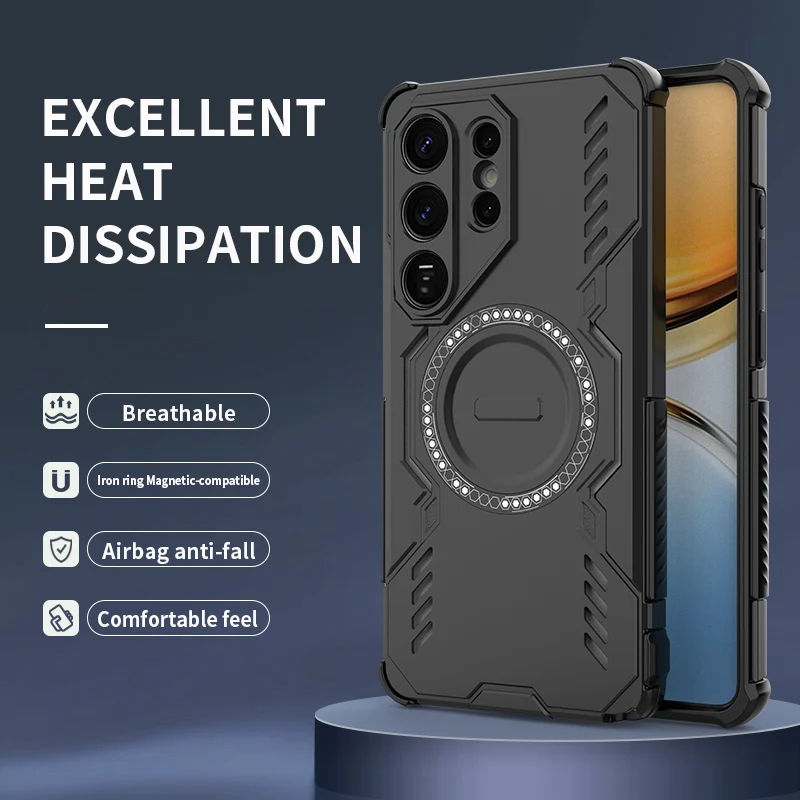 Anti-Drop Shock Proof Case for Samsung Galaxy S26 Ultra S25 FE A17 5G S26 Plus A56 A36 A16 A55 A35 A15 Magnetic Hard Cover