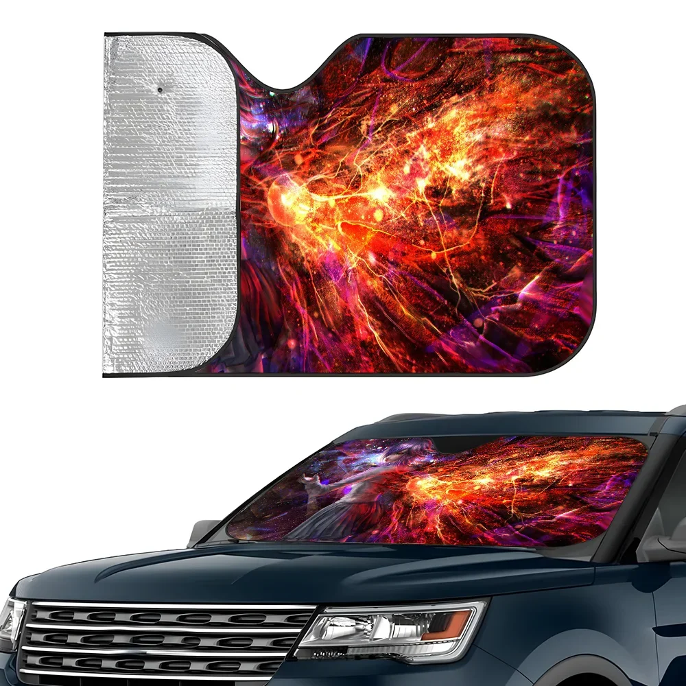 

Touka K-Kirishima Car SunShade Foldable heatshield Front Window car Sun Shade Windshield Blocks UV Rays Sun Visor