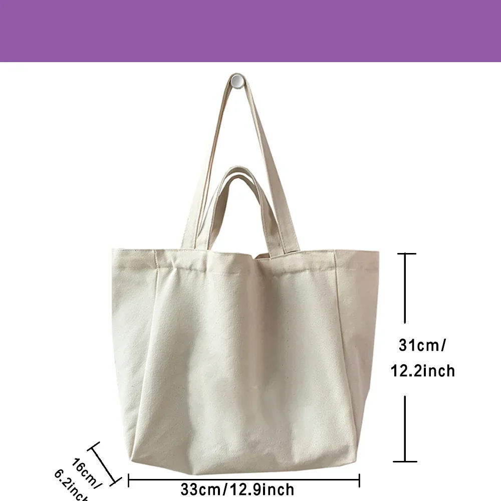 Tote Bag Large Capacity Shoulder Bags Print Grandma Series Casual Canvas Commuter Work Organizer Women's Bag Shopping Pounch