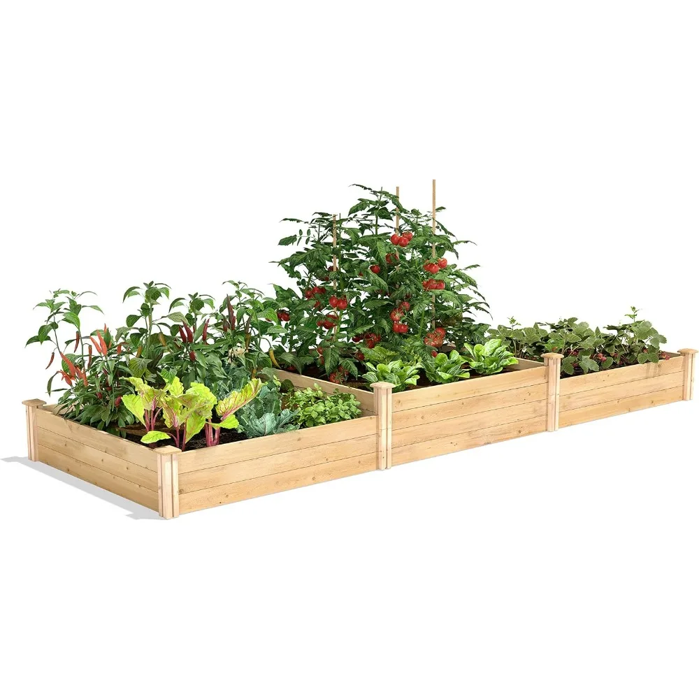 

Original Cedar Raised Garden Bed, 4' x 12' x 10.5-14" - North American Cedar