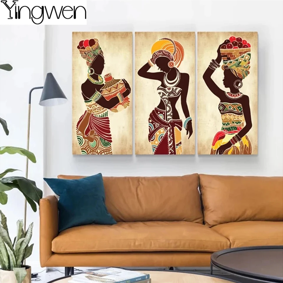 5d Diy Diamond Painting African Girls Full Diamond Embroidery Black Woman Cross Stitch Kit Mosaic Picture Ethnic Art Home Decor