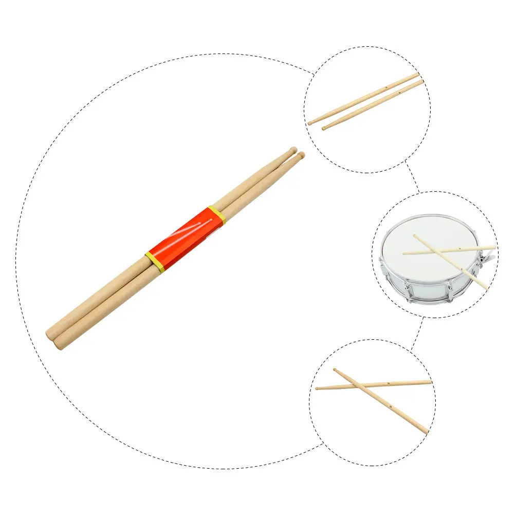 1 زوج 7A أفخاذ خشب القيقب السلس إنهاء لا نتوءات مثالية لممارسة قرع المهنية معدات الطبول الملحقات #1