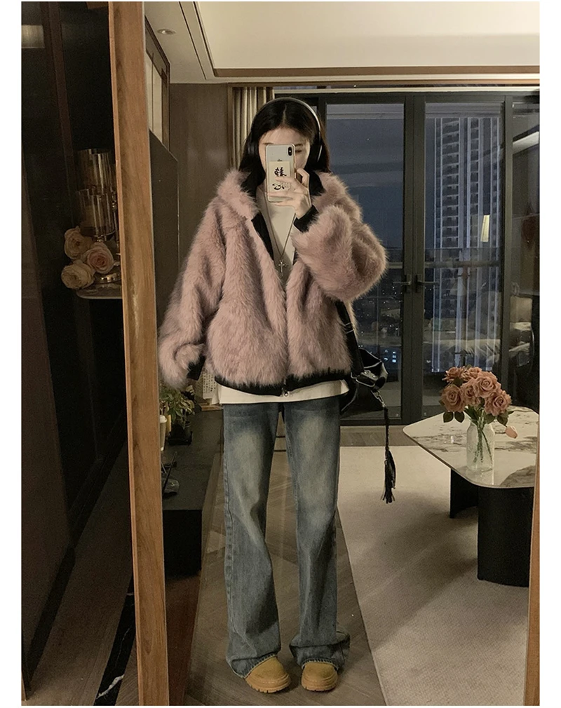 Two-sided Wear Imitation mink velvet Fur Hooded Cotton Padded Jacket Fashion New Winter Jackets Women's Short Loose Coats Trend 128 Sdd24aa6c64a0435ea5a7dc55cdb4032bI