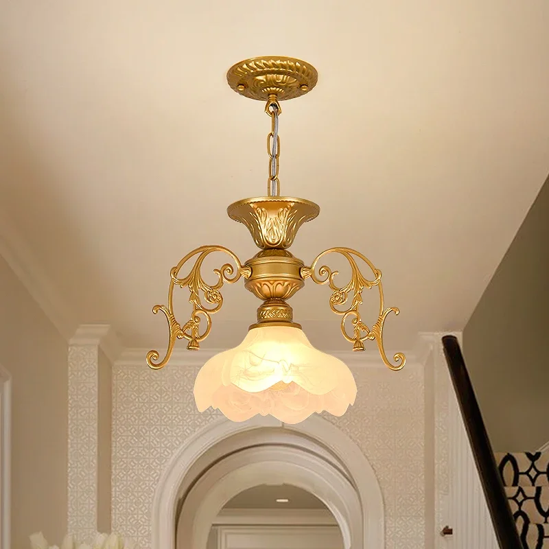 

Simple Balcony Entrance Bedroom Single Head Lamp New Chandelier European Style Aisle Corridor Restaurant Retro Lighting