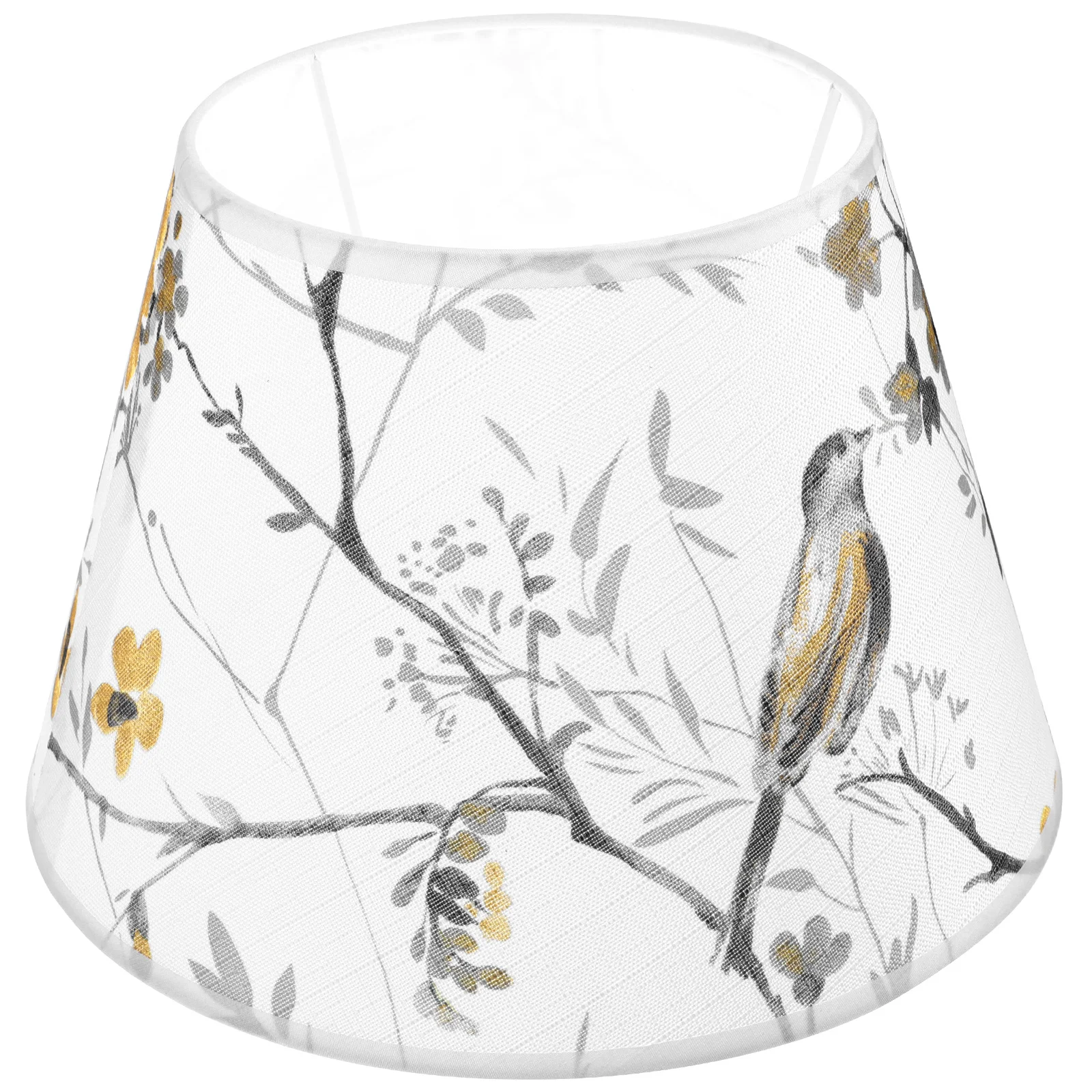 Flower and Bird Fabric Lampshade Retro Decor Light Covers Desk Lampshades for Wall Color Hotel Metal Table Replacement