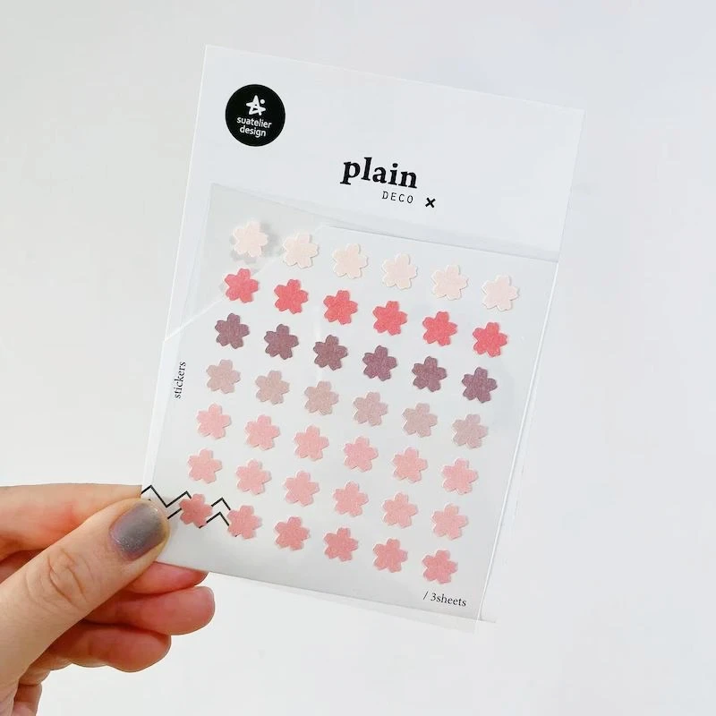 Korea Origin Suatelier Sakura Aufkleber Papier PVC Scrapbooking Material Niedliche rosa Blume Junk Journal Deco Bastelzubehör – Detail 7