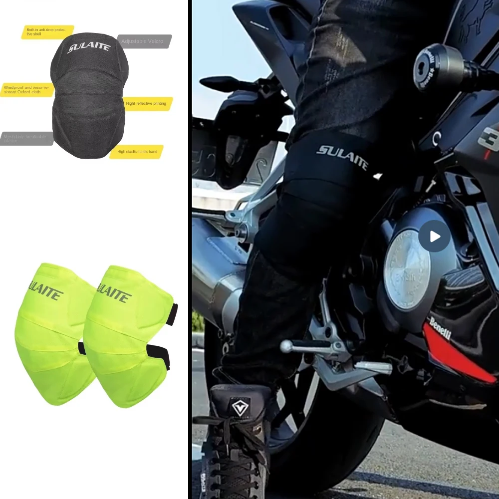 

Windproof Motorcycle Cylcing Knee Guards Protector Men Women Breathable MTB Protective Gear Anti-Slip All-Season Rider Equipment