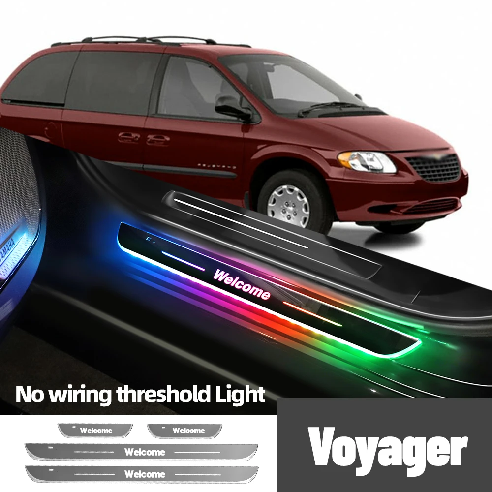 

For Chrysler Voyager 2001-2007 2004 2005 2006 Car Door Sill Light Customized Logo LED Welcome Threshold Pedal Lamp Accessories