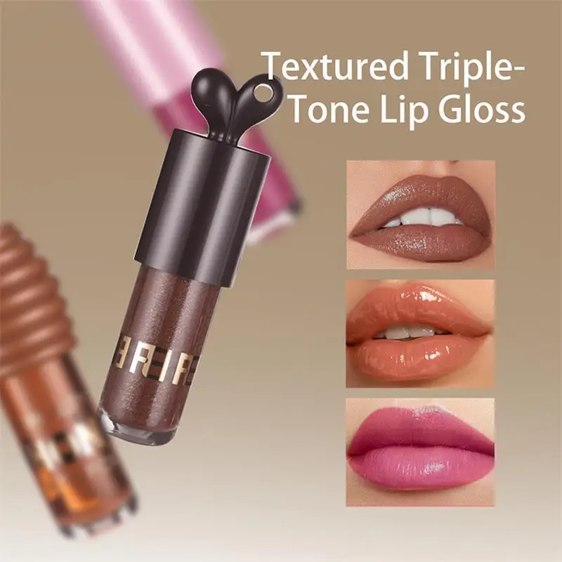 Set per la cura delle labbra al miele Specchio di marca Olio per labbra Idratante Nutrire le labbra Riduce le linee delle labbra Portachiavi portatile a lunga durata naturale Lucidalabbra