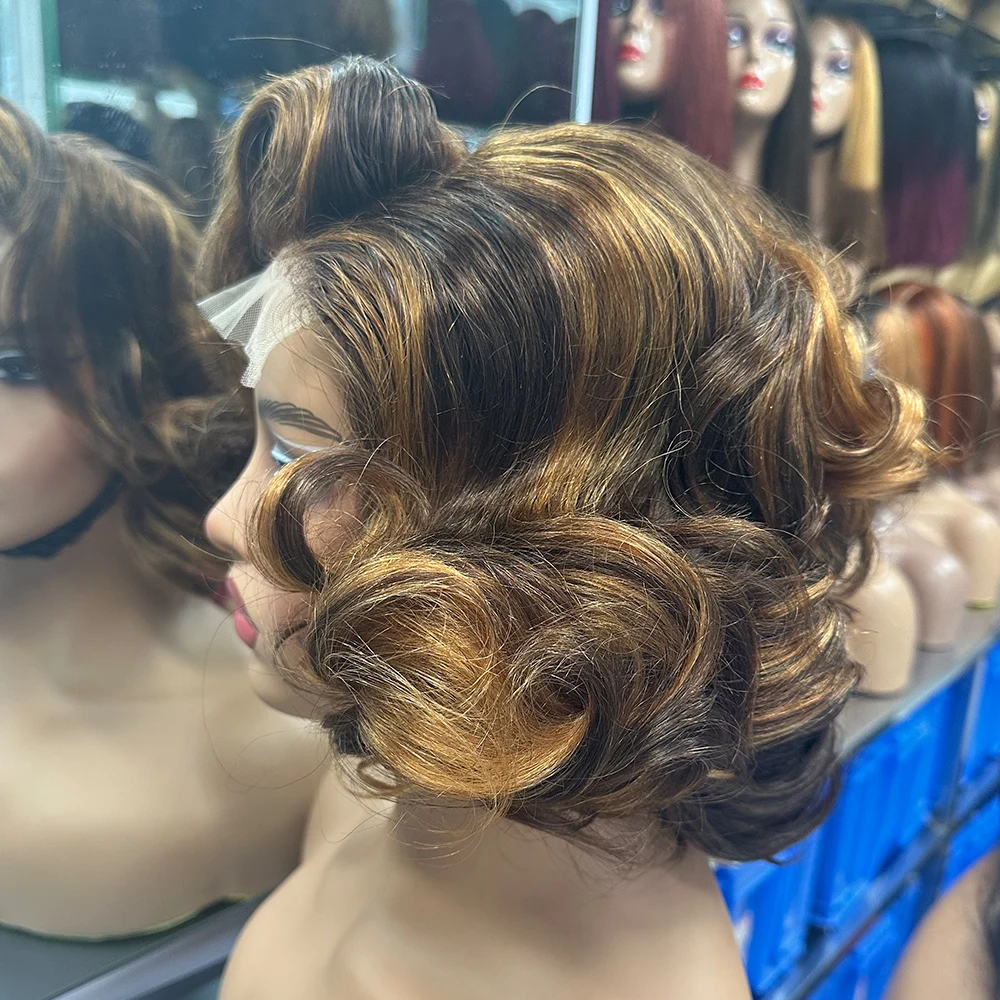 

5x5 Lace Closure Wig 250% Density Short Loose Bouncy Wig 100% Human Hair Loose Bouncy Human Hair Wig For Black Women