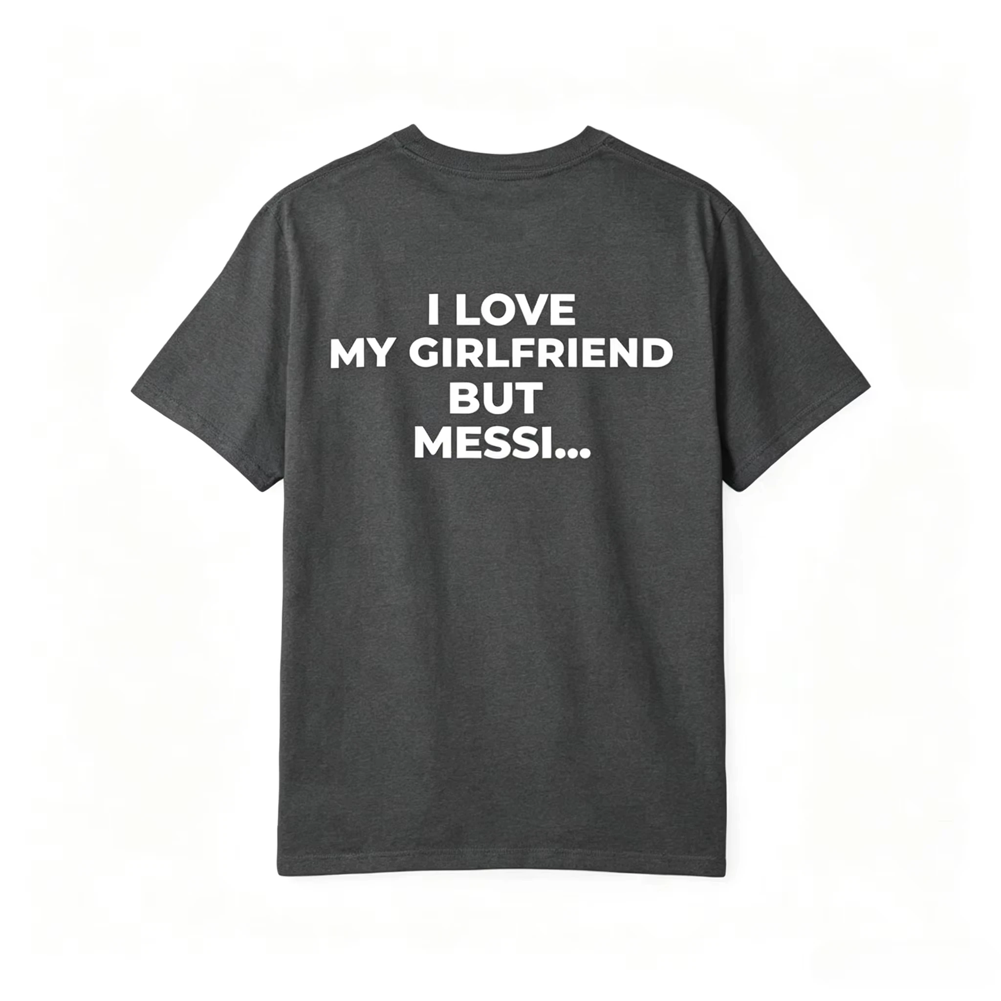 Ich liebe meine Freundin, aber ich liebe Messi-Shirt, lustiges Fußball-Fan-T-Shirt, minimalistisches Print-Shirt, Fußball-Liebhaber-Geschenk, Streetwear-Grafik-T-Shirt – Detail 9
