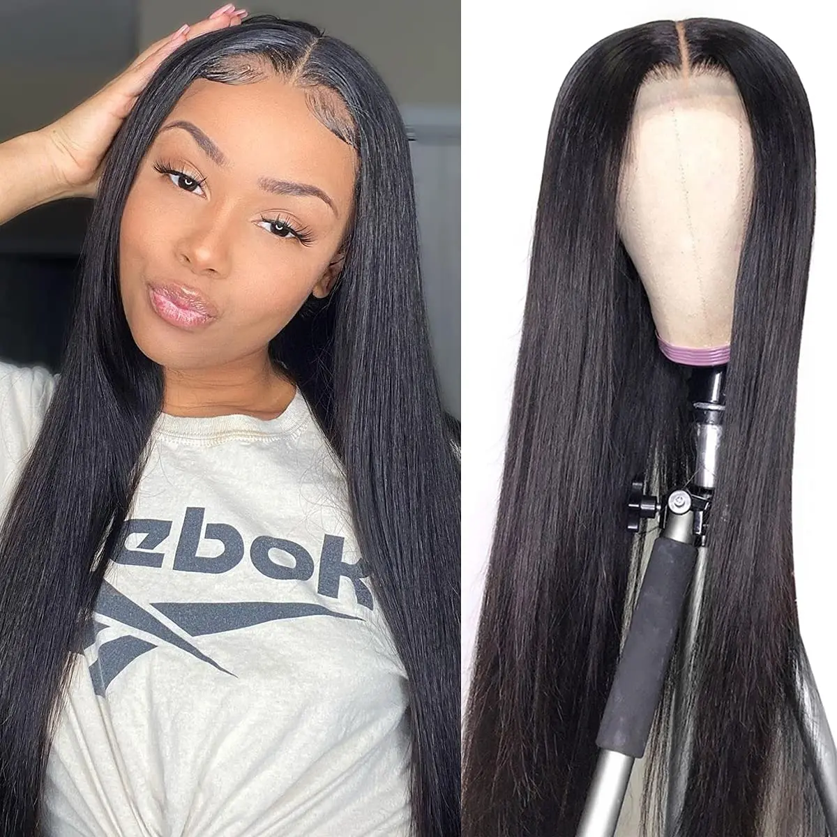 13x6 Straight Lace Front Wigs Human Hair HD Transparent Lace Frontal Human Hair Wigs for Women Human Hair Pre Plucked