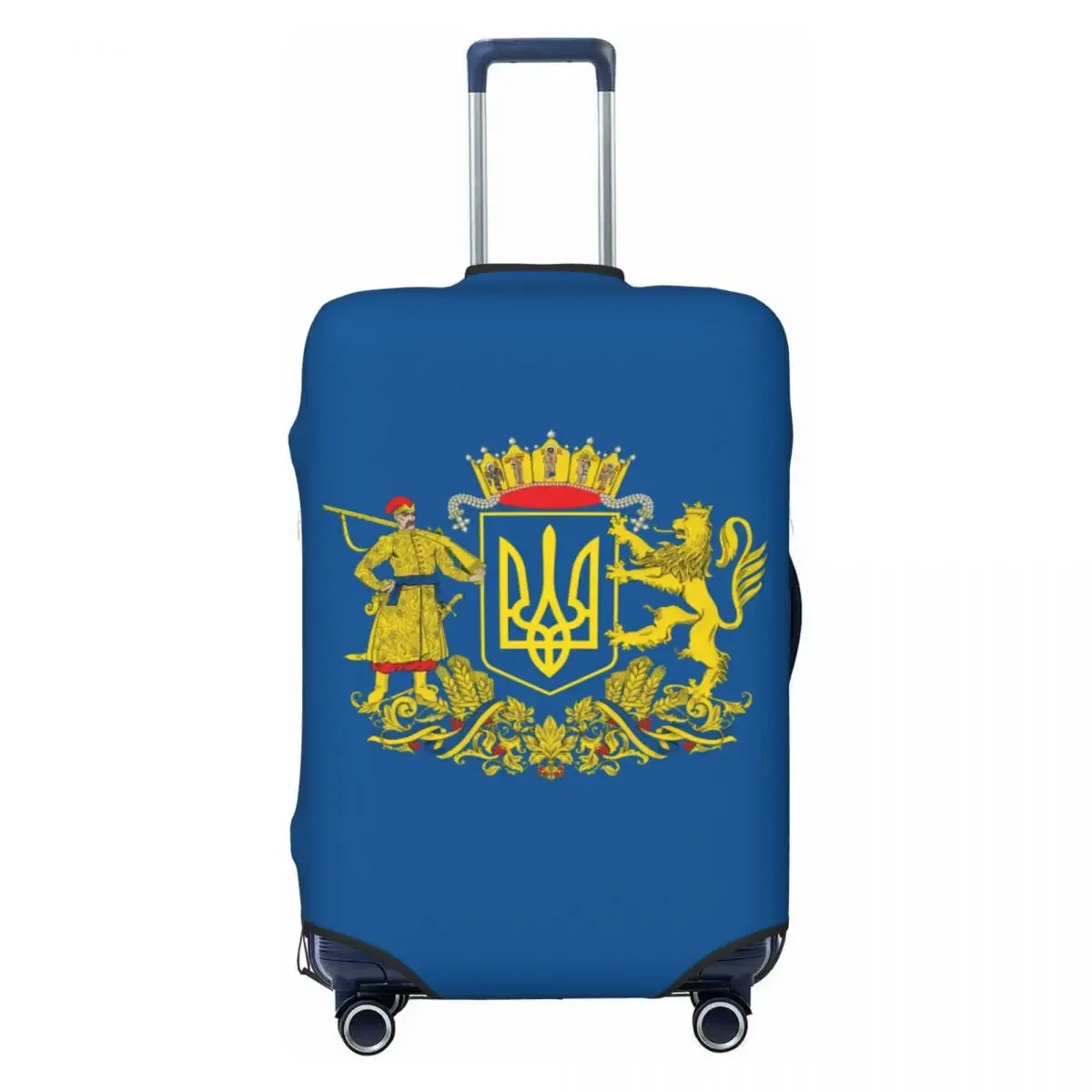 

Custom Coat Of Arms Ukraine Luggage Cover Funny Ukrainian Flag Suitcase Protector Covers Suit For 18-32 inch