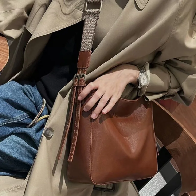 Genuine leather Ladies' crossbody bag 2026 new casual underarm bag cowhide retro versatile single-shoulder women's handbag