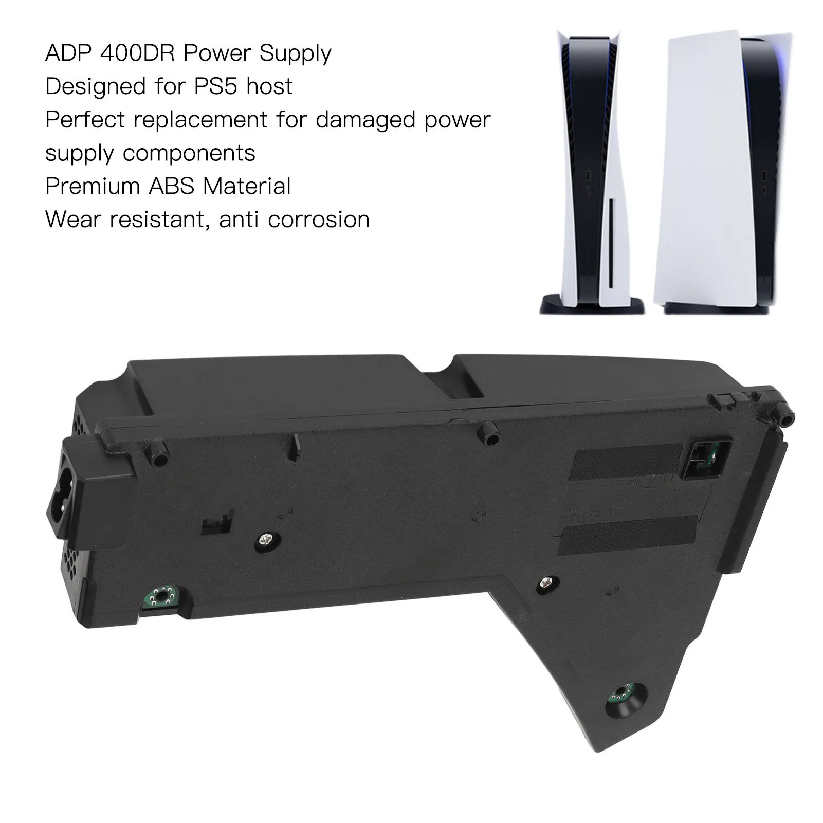 

ADP 400DR Power Unit Cutout Prevent Corrosion Streamlined Wearable Replacement Game Console Power Supply for Game Host