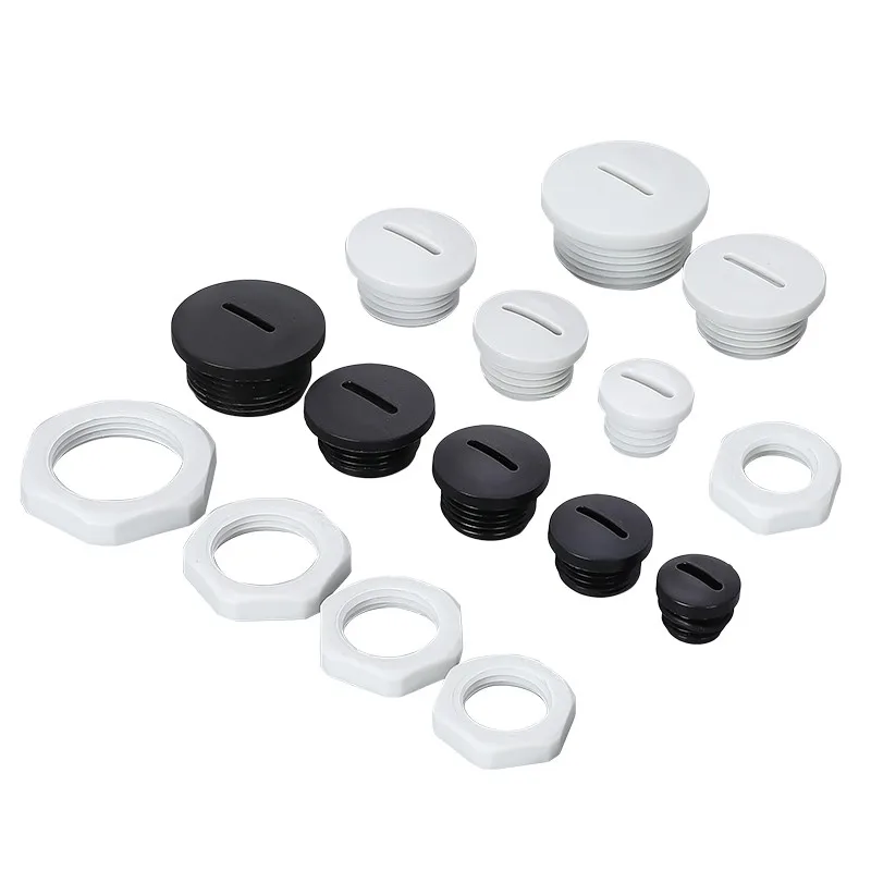 1/5/10pcs Nylon Waterproof Plug With Nut Waterproof Nylon Thread Hole Plug