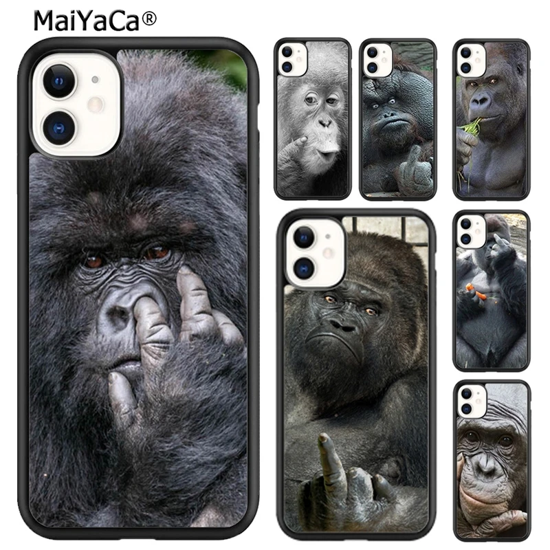 MaiYaCa CUTE ORANGUTAN monkey BABY 2 Phone Case For iPhone 16 15 14 plus XR XS 11 12 13 pro max Shell Cover coque