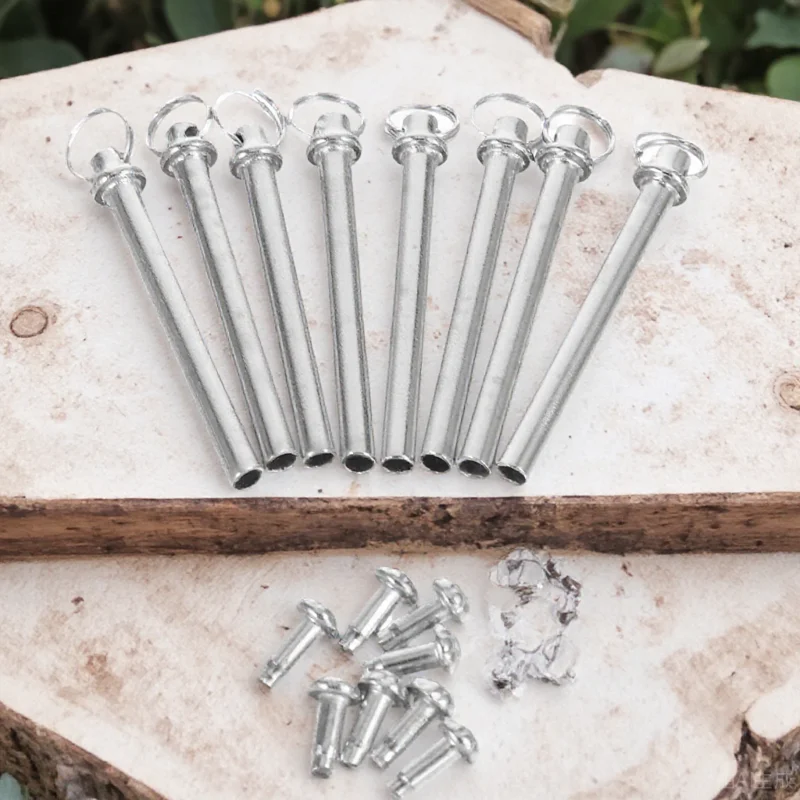 

8pcs Folding Repair Parts Stainless Steel Shaft Rivets Nuts Replacement Kit For Hand Hardware Metal Fasteners Connector Hinge